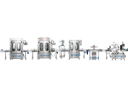 全自動灌裝旋蓋貼標日化生產線